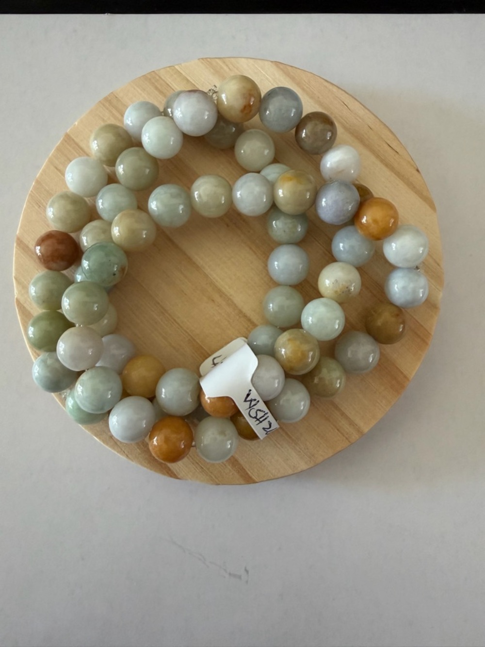Certified 3 pieces Icy Jade Bead Bracelet - Picture 4 of 10